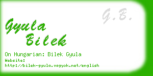 gyula bilek business card